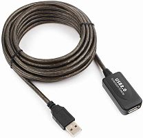Кабель удлинитель USB 2.0 активный Cablexpert UAE-01-5M AM/AF 5м чёрный