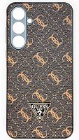 Силиконовый чехол для Samsung Galaxy A35/A356 Guess кожа коричневый