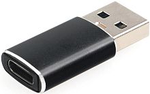 Переходник USB3.1 Cablexpert A-USB3.1-AMCF, AM/Type-C(F), 5Гбит/с, QC3.0, метал.корпус, Pro, черный