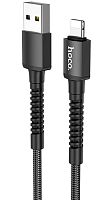 Кабель USB - 8 pin HOCO X71 Especial 1.0м круглый 3,0А нейлон чёрный