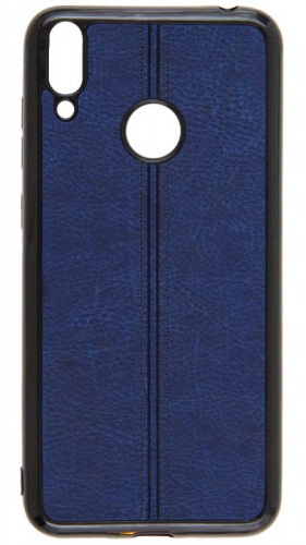 Силиконовый чехол для Huawei Honor 8C эко кожа синий