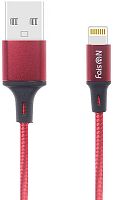 Кабель USB - 8 pin FaisON HX14 2.0м круглый 2.1A ткань красный