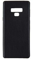 Силиконовый чехол для Samsung Galaxy Note 9 кожа с лого черный вид 2