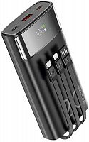 Внешний аккумулятор Walker WB-625, 20000 mAh, Li-Pol, 3A, 22.5Вт, QC+PD, с 3 кабелями