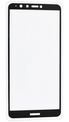 Противоударное стекло для Huawei Y9 (2018) с полной проклейкой чёрный