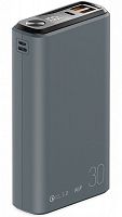 Внешний аккумулятор QS-30, 30000mAh, 20W QuickCharge3.0/PowerDelivery LCD OLMIO темно-зеленый