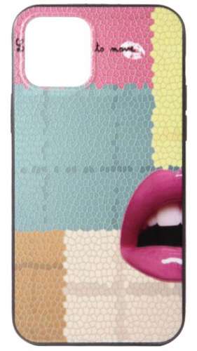 Силиконовый чехол для Apple iPhone 12/12 Pro с рисунком мозайка губы