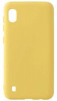 Силиконовый чехол Soft Touch для Samsung Galaxy A10/A105 желтый