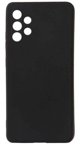 Силиконовый чехол для Samsung Galaxy A32/A325 матовый с защитой камеры черный
