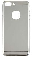 Силиконовый чехол для Apple iPhone 7 Plus/8 Plus металлик серебро