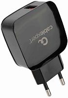 СЗУ Cablexpert MP3A-PC-41, 18Вт, 3А, QC3.0, 1хUSB, черный, пакет