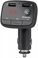 FM-трансмиттер Defender RT-Multy Bluetooth, 2 USB, microSD, чёрный