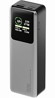Внешний аккумулятор T-20, 20000mAh, 100W, QC/PD, TFT LCD, титановый, OLMIO