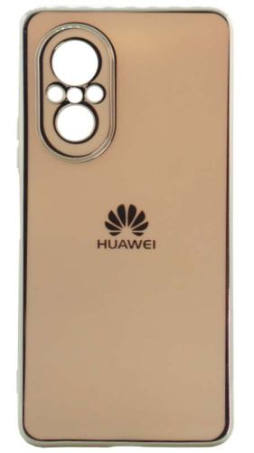 Силиконовый чехол для Huawei Nova 9 SE глянцевый с окантовкой пудра