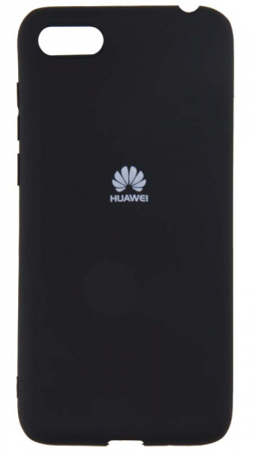 Силиконовый чехол для Huawei Honor 7A/Y5 (2018) с лого черный