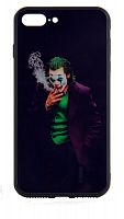 Силиконовый чехол для Apple iPhone 7 Plus/8 Plus стеклянный Джокер