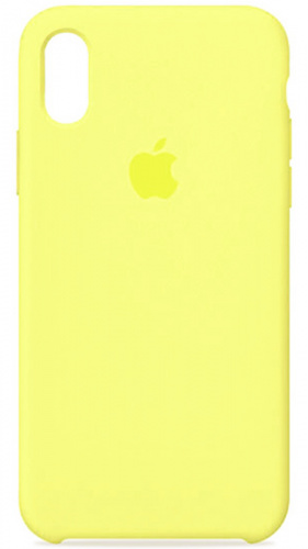 Задняя накладка Soft Touch для Apple iPhone XS Max лимонный