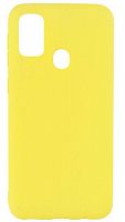 Силиконовый чехол для Samsung Galaxy M30s/M215 матовый с блестками желтый