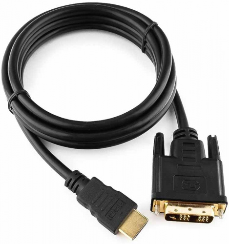 Кабель HDMI-DVI Cablexpert CC-HDMI-DVI-10, 19M/19M,3.0м, single link, черный, позол.разъемы, экран