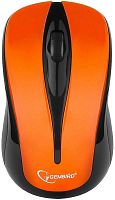 Мышь беспров. Gembird MUSW-325-O, 2.4ГГц, оранжевый, 2 кнопки+колесо-кнопка, 1000 DPI, батарейки в к