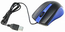 Мышь Oklick 225M черный/синий оптическая (1200dpi) USB (2but)