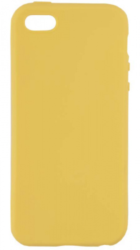 Силиконовый чехол для Apple iPhone 5/5S/SE матовый желтый