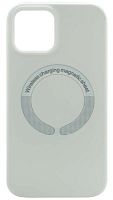 Силиконовый чехол для Soft Touch Apple iPhone 12 MagSafe белый