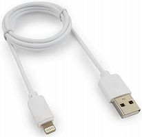 Кабель USB Гарнизон GCC-USB2-AP2-1M-W AM/Lightning, для iPhone5/6/7/8/X, IPod, IPad, 1м, белый