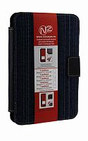 Чехол футляр-книга универсальная 7 дюймов модель 7.1 (PocketBook A7) джинса крепление держатель
