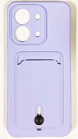 Силиконовый чехол для Xiaomi Redmi 15C с кардхолдером сиреневый вид 2