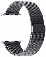 Ремешок на руку для Apple Watch 42-44mm металлический сетчатый браслет серый