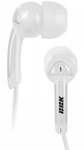 Наушники вкладыши BBK EP-1401S 1.2м белый проводные