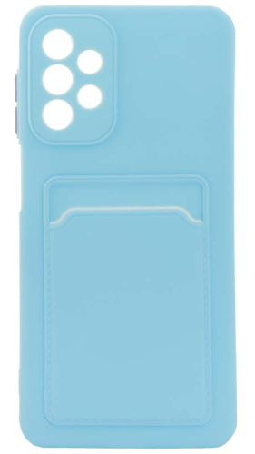 Силиконовый чехол для Samsung Galaxy A23/A235 с кардхолдером голубой