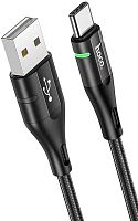 Кабель USB - Type-C HOCO U93 Shadow 1.2м, круглый, 3.0A черный