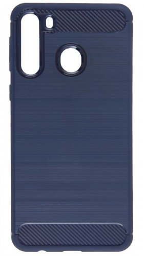 Силиконовый чехол для Samsung Galaxy A21/A215 противоударный синий