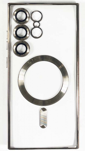 Силиконовый чехол для Samsung Galaxy S24 Ultra magsafe титан