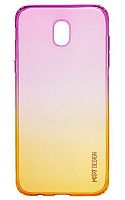 Силиконовый чехол для KST Samsung Galaxy J530/J5 (2017) фиолетово-жёлтый