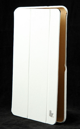Чехол футляр-книга Jisoncase для Samsung SM-T320 Galaxy Tab Pro 8.4 натуральная кожа белая
