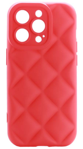 Силиконовый чехол для Apple iPhone 14 Pro стеганный красный
