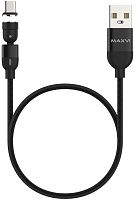 Кабель USB - Type-C Maxvi MCm-02T черный