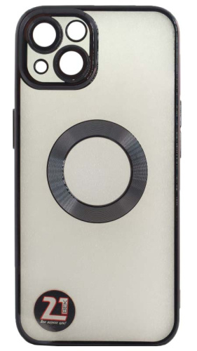 Силиконовый чехол для Apple iPhone 13 с линзами на камеру черный