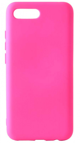 Силиконовый чехол Soft Touch для Huawei Honor 10 неоновый розовый