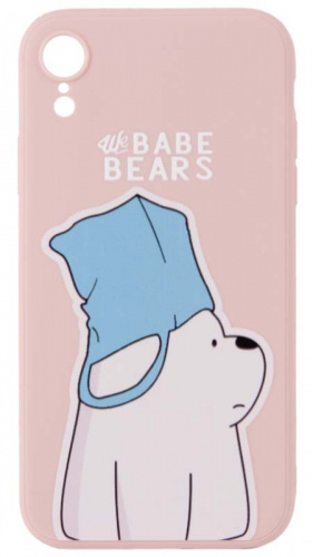 Силиконовый чехол для Apple iPhone XR медведь с сумкой