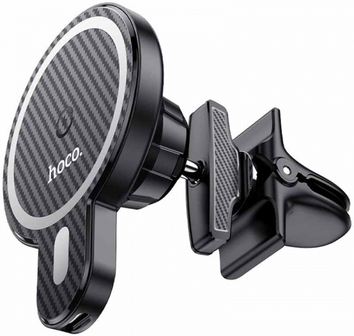 Автомобильный держатель HOCO CA85 Magnetic Wireless 15W черный