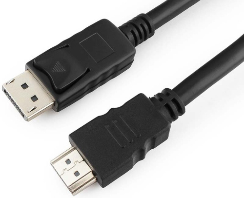 Кабель DisplayPort->HDMI Cablexpert CC-DP-HDMI-6, 1,8м, 20M/19M, черный, экран, пакет