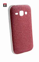 Силиконовый чехол для Samsung Galaxy J1/J100 блестящий розовый