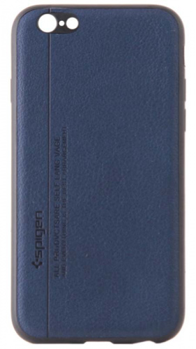 Силиконовый чехол для Apple iPhone 6/6S Spigen кожа синий