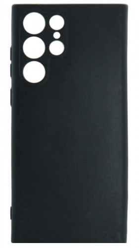 Силиконовый чехол для Samsung Galaxy S22 Ultra матовый черный