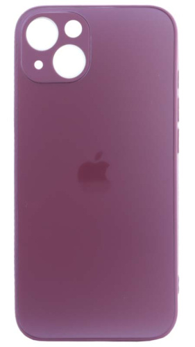 Силиконовый чехол для Apple iPhone 13 матовое стекло бордовый