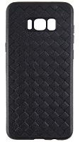 Силиконовый чехол для Samsung Galaxy S8 Plus/G955 плетеный чёрный